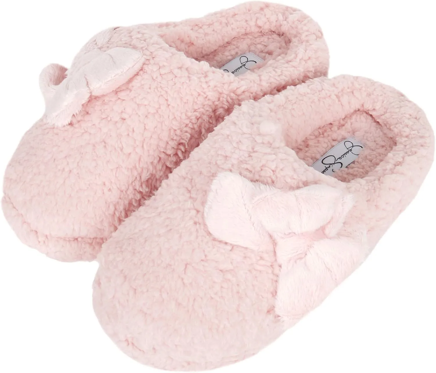 Jessica Simpson Women's Plush Marshmallow Slide on House Slipper Clog with Memory Foam