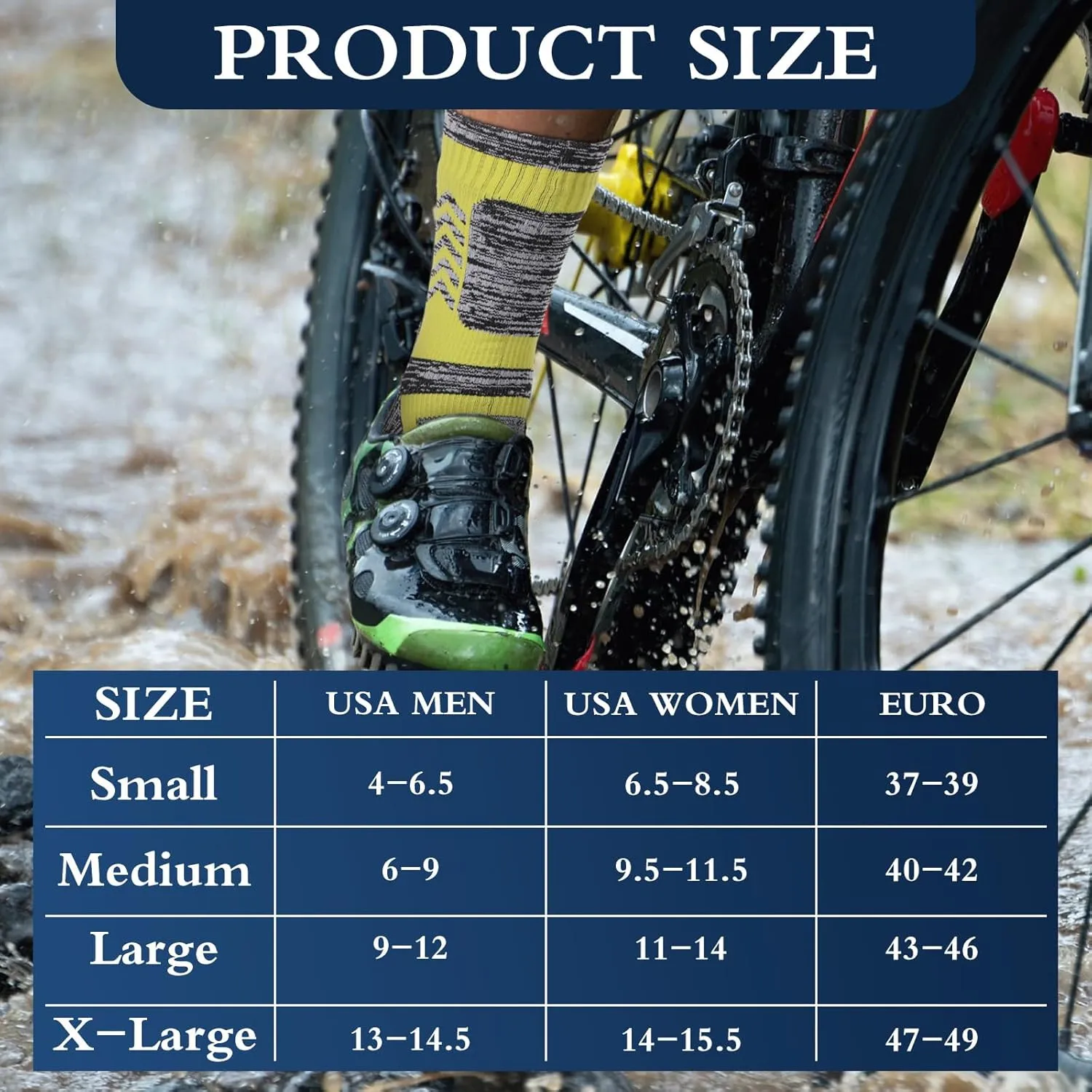 Jeyiour 2 Pairs Waterproof Socks Unisex Waterproof Breathable Outdoor Skiing Hiking Wading Fishing Socks for Men Women