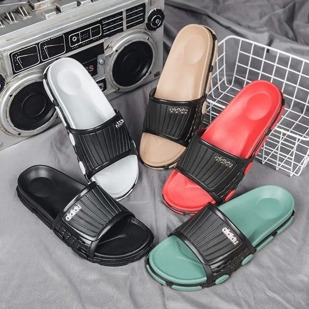 Jinsha Beach shoes flip-flops sandals Deodorant Breathable summer Comfortable soft Non-slip T-shoes outdoor mash up Color contrast Unisex