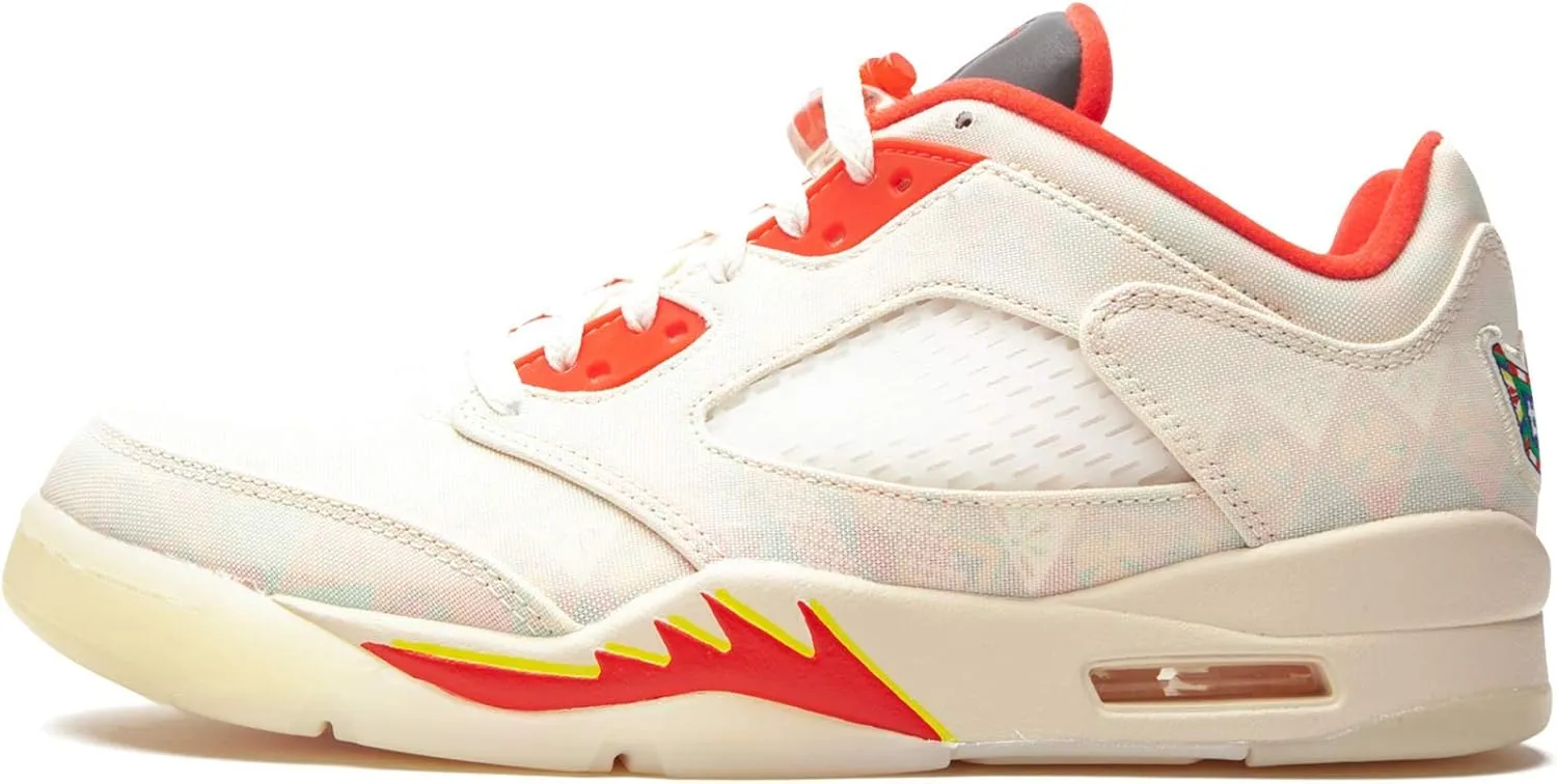 Jordan Men's Air Jordan 5 Retro Low CNY Sail/Opti Yellow/Pearl Shoe - Size 7.5