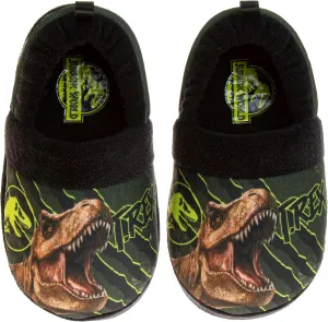 Jurassic World Slippers for Kids Boys - Dinosaurs Indoor Comfy House Shoes Plush Fuzzy Jurassic Park Slipper (toddler/little kid)