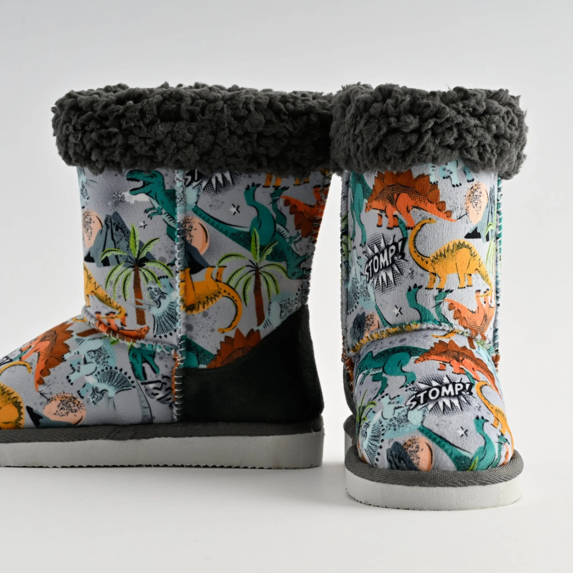 K Mini Slipper Boots - ROAR (Size 7-8)