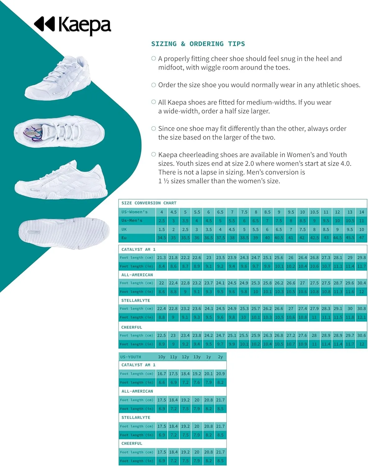 Kaepa Youth Cheerful Cheer Shoe