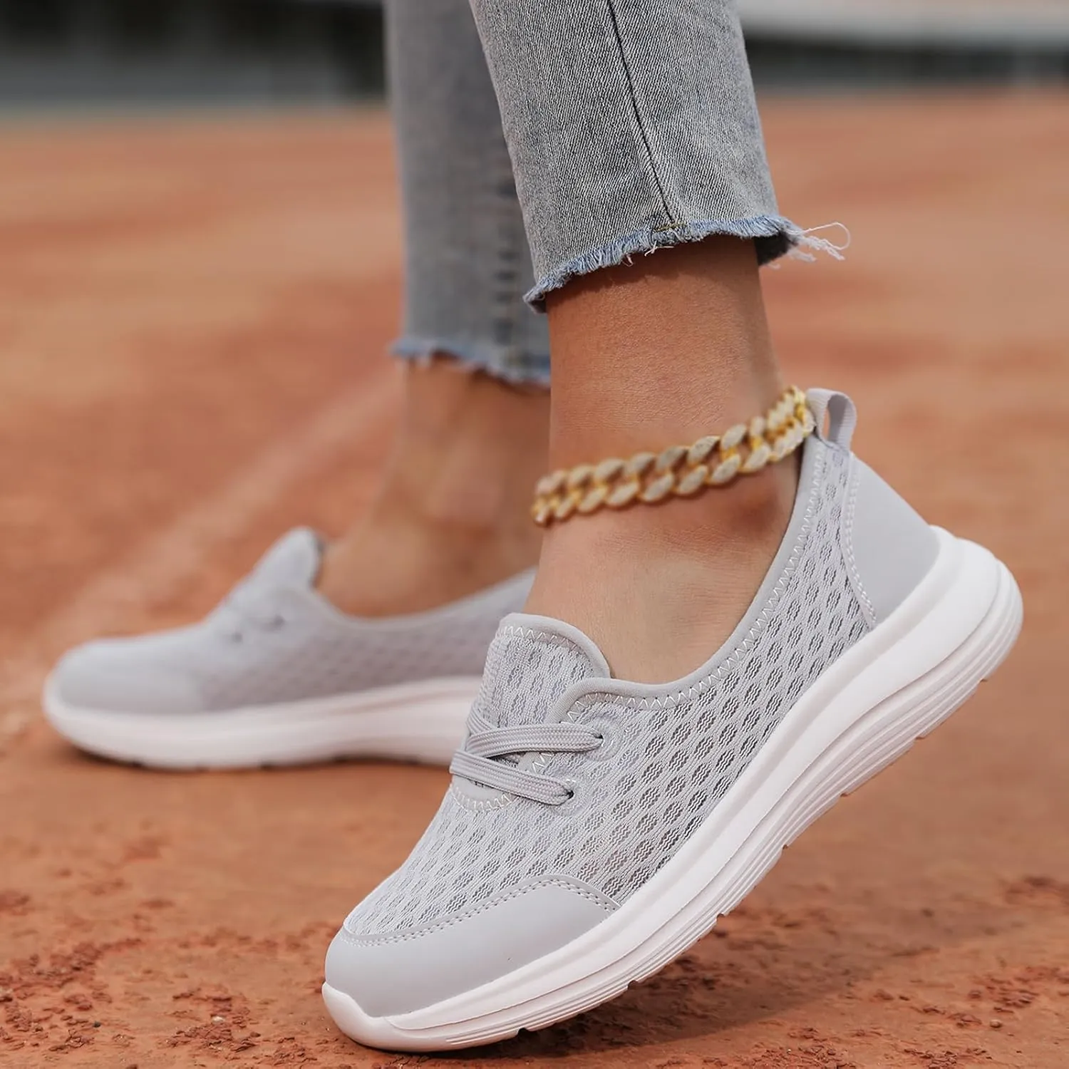 KCTRFSJ Women Kotsas Arch Support Orthopedic Shoes,Walkclouds Breathable Slip-On Flat Walking Shoes,Lightweight Breathable Non-Slip Low Top Casual Shoe