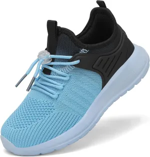 KESCOO Boys Girls Sneakers Kids Tennis Shoes Lightweight Breathable Students Sports Athletic Running Shoes for Little/Big Kid