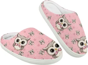 Kids Cotton Slipper Warm Winter Fluffy Breathable Shoes Cozy Fuzzy Print Anti-Slip House Slippers for Litter Big Kid US 9-15