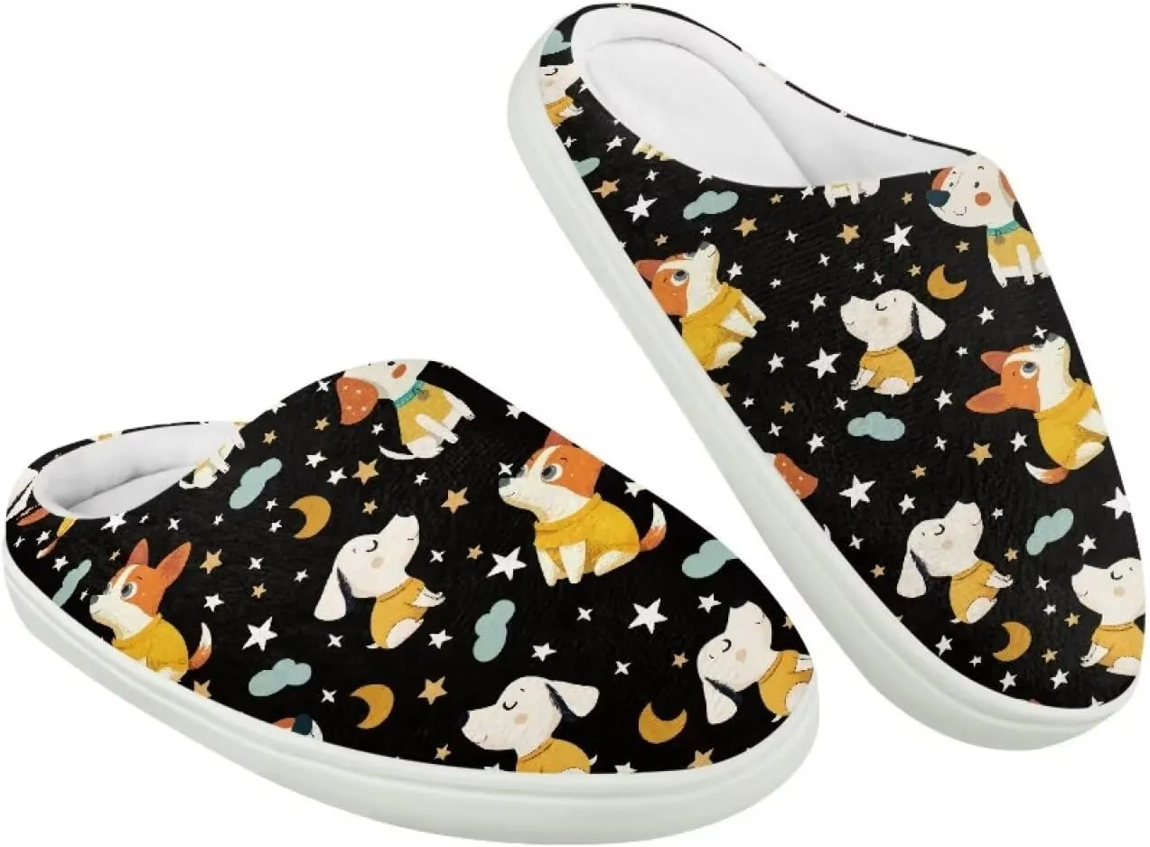 Kids Cotton Slipper Winter Cozy Fluffy Shoes Boys Girls Warm Breathable Fuzzy Anti-Slip House Slippers for Toddler US 9-15