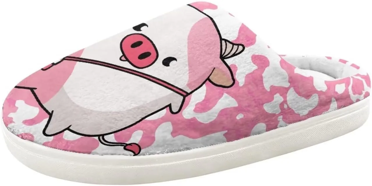 Kids Fuzzy Fluffy House Slippers for Girls Boys Warm Winter Bedroom Non-Slip Slippers