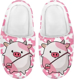 Kids Fuzzy Fluffy House Slippers for Girls Boys Warm Winter Bedroom Non-Slip Slippers