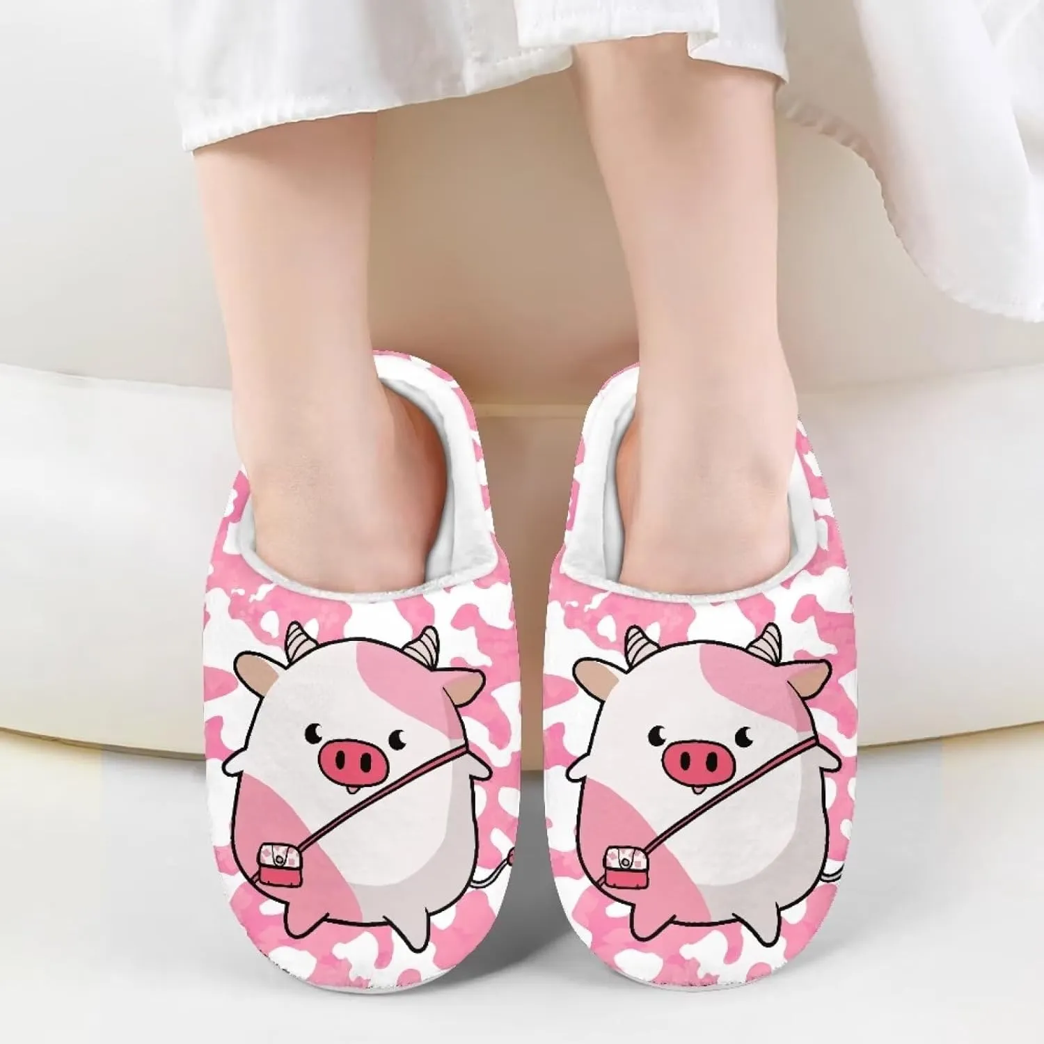 Kids Fuzzy Fluffy House Slippers for Girls Boys Warm Winter Bedroom Non-Slip Slippers