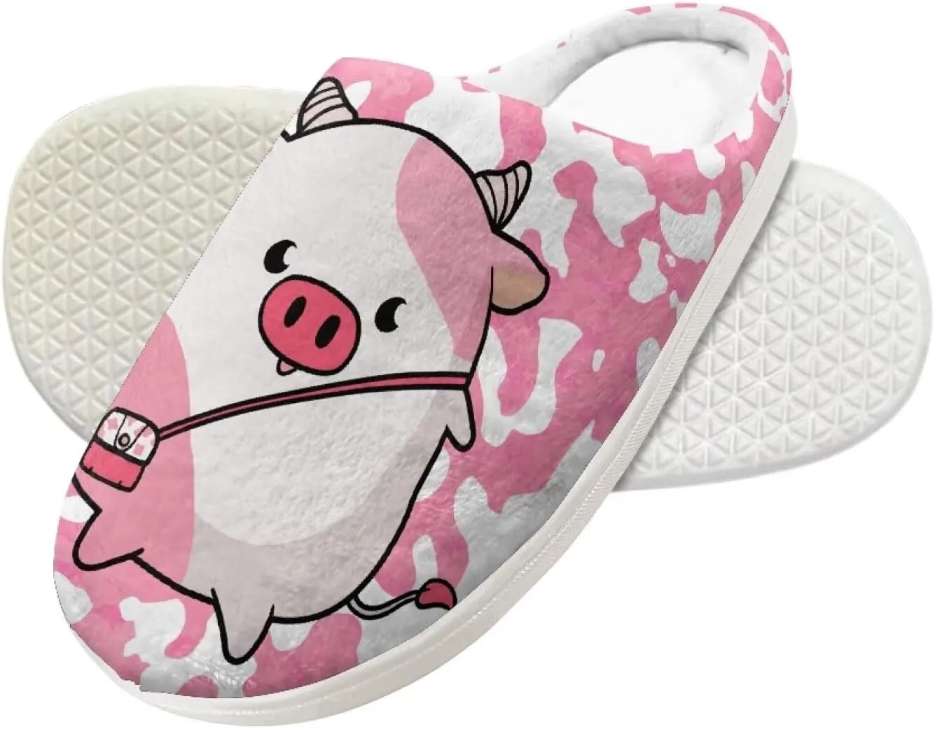 Kids Fuzzy Fluffy House Slippers for Girls Boys Warm Winter Bedroom Non-Slip Slippers