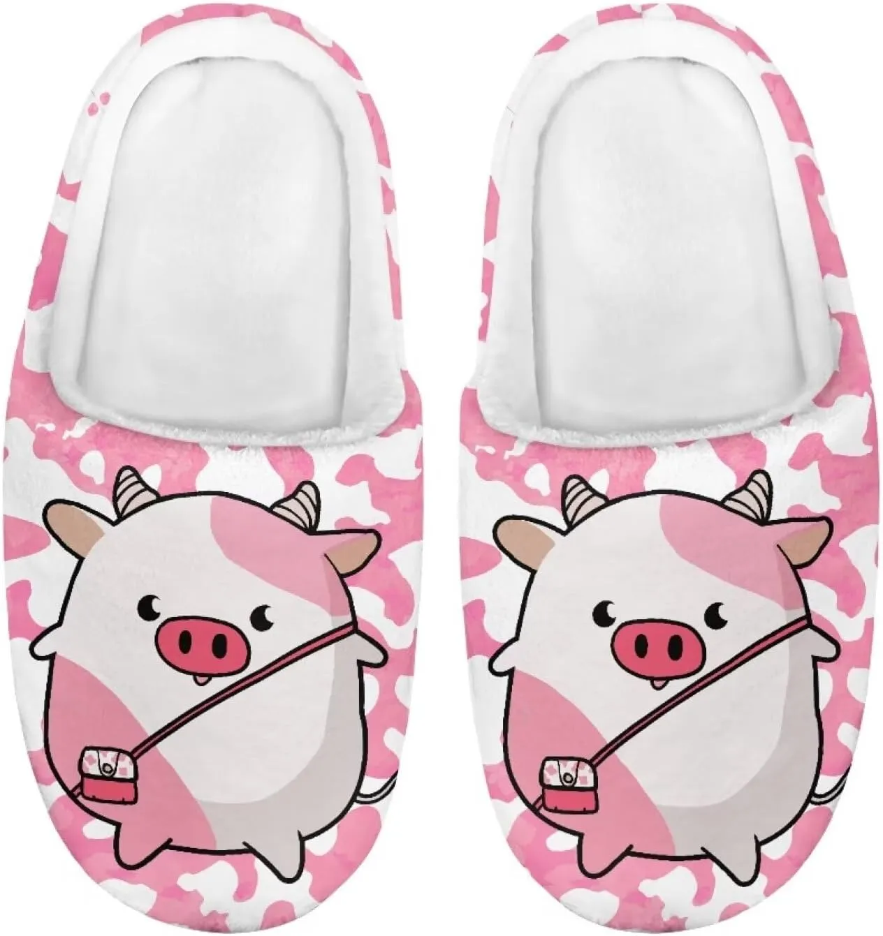 Kids Fuzzy Fluffy House Slippers for Girls Boys Warm Winter Bedroom Non-Slip Slippers