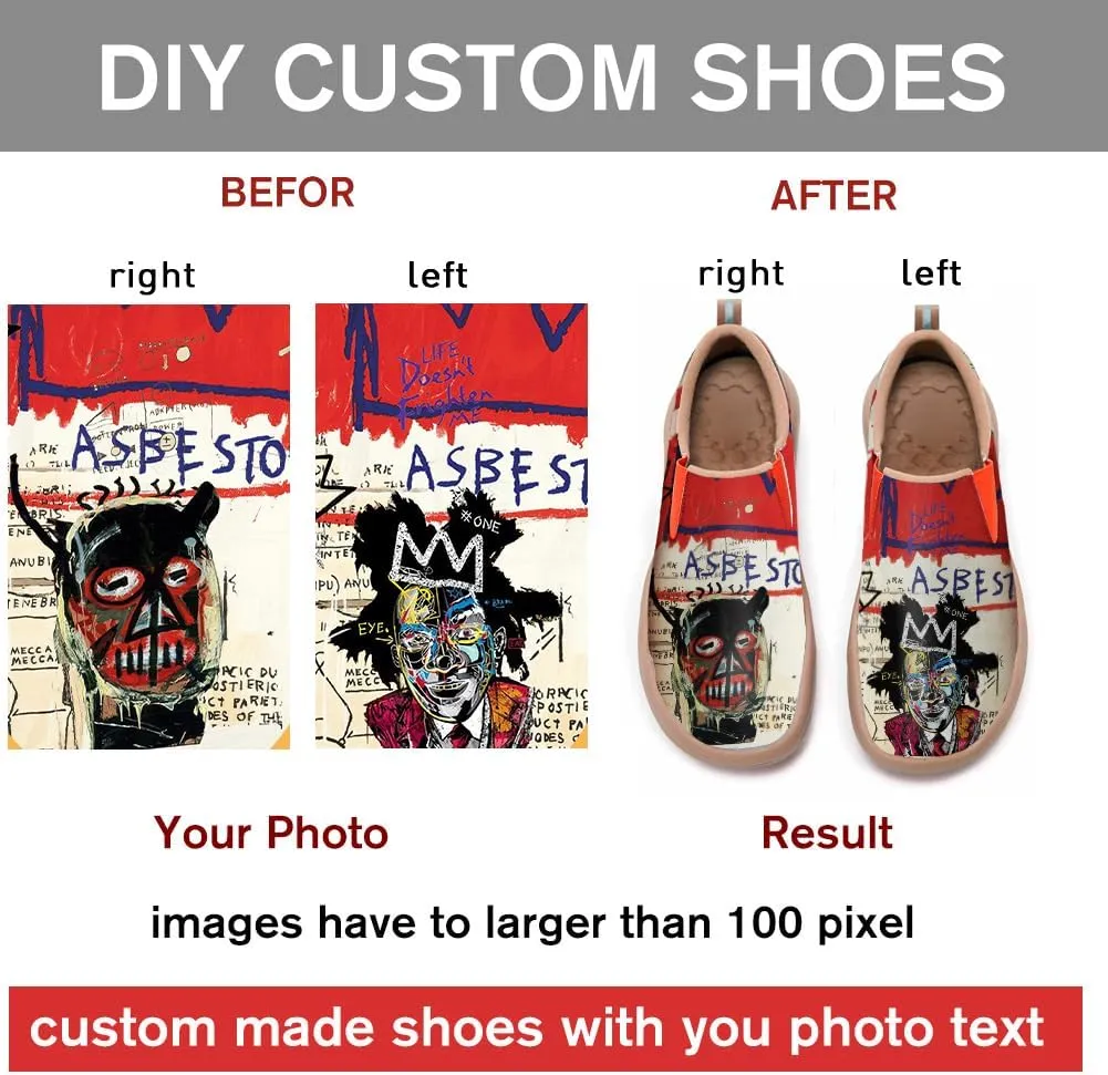 Kids Graffiti Walking Shoes Boy Girl Slip On Painted Travel Loafers Lightweight Comfort Fashion Sneaker