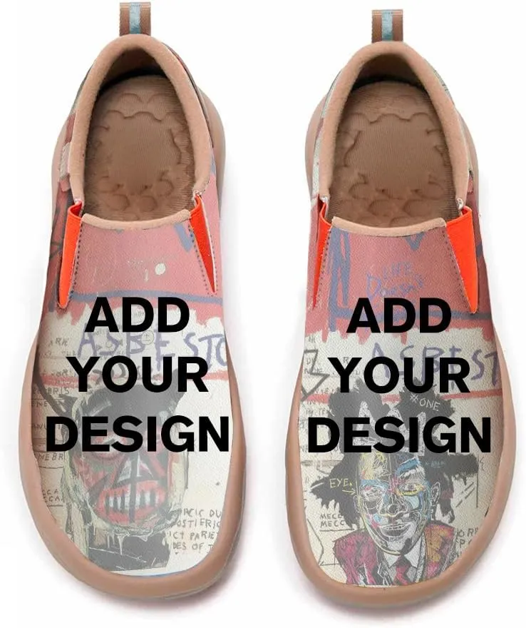 Kids Graffiti Walking Shoes Boy Girl Slip On Painted Travel Loafers Lightweight Comfort Fashion Sneaker