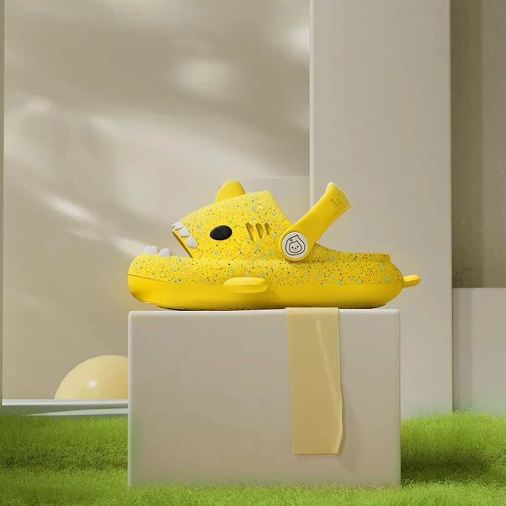 Kids Shark Slides Glow in The Dark, Cloud Shark Slides Angler Fish Slides Glow in the Dark, Luminous Shark Slippers, Blue