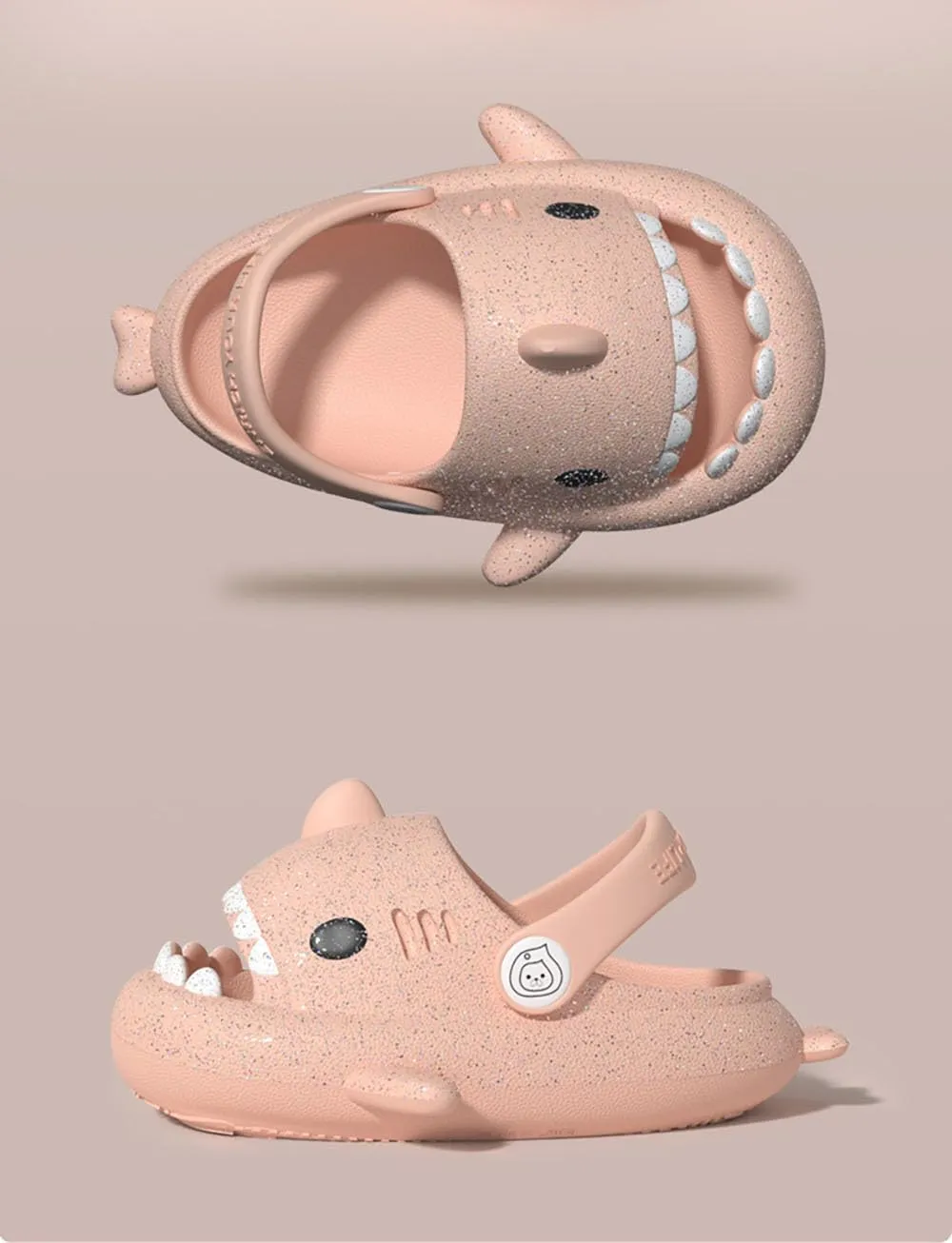 Kids Shark Slides Glow in The Dark, Cloud Shark Slides Angler Fish Slides Glow in the Dark, Luminous Shark Slippers, Blue