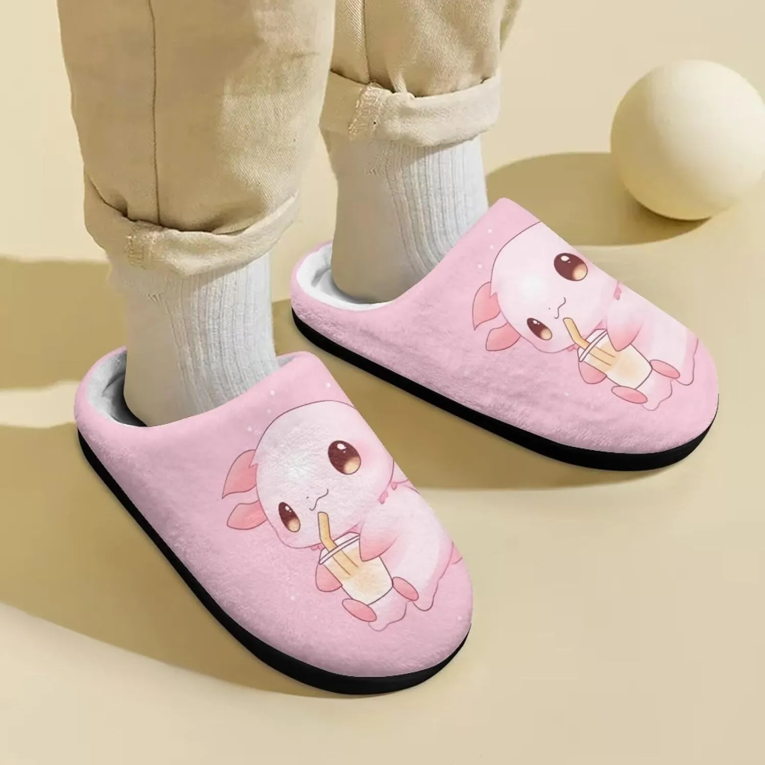 Kids Slippers for Girls Boys - Plush Fuzzy Indoor Shoes