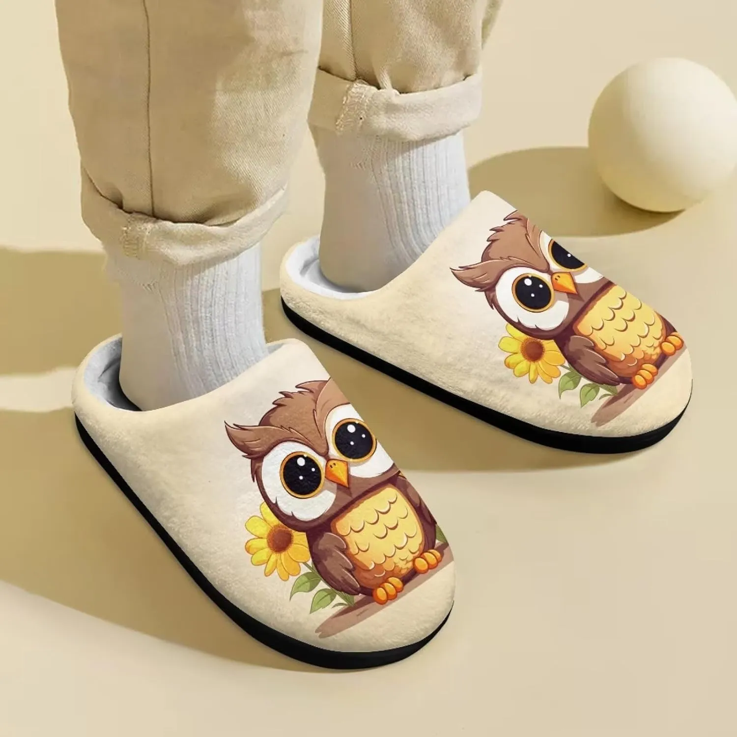 Kids Winter Slippers Bedroom Cute Casual Plush House Slippers Non Slip