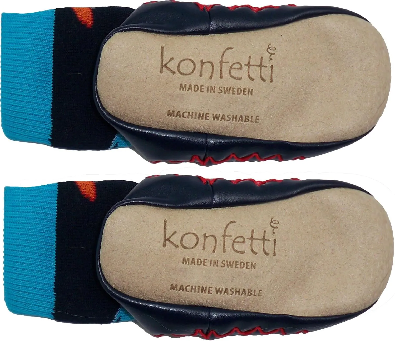 Konfetti Crazy Cars Slipper Sock Swedish Moccasin