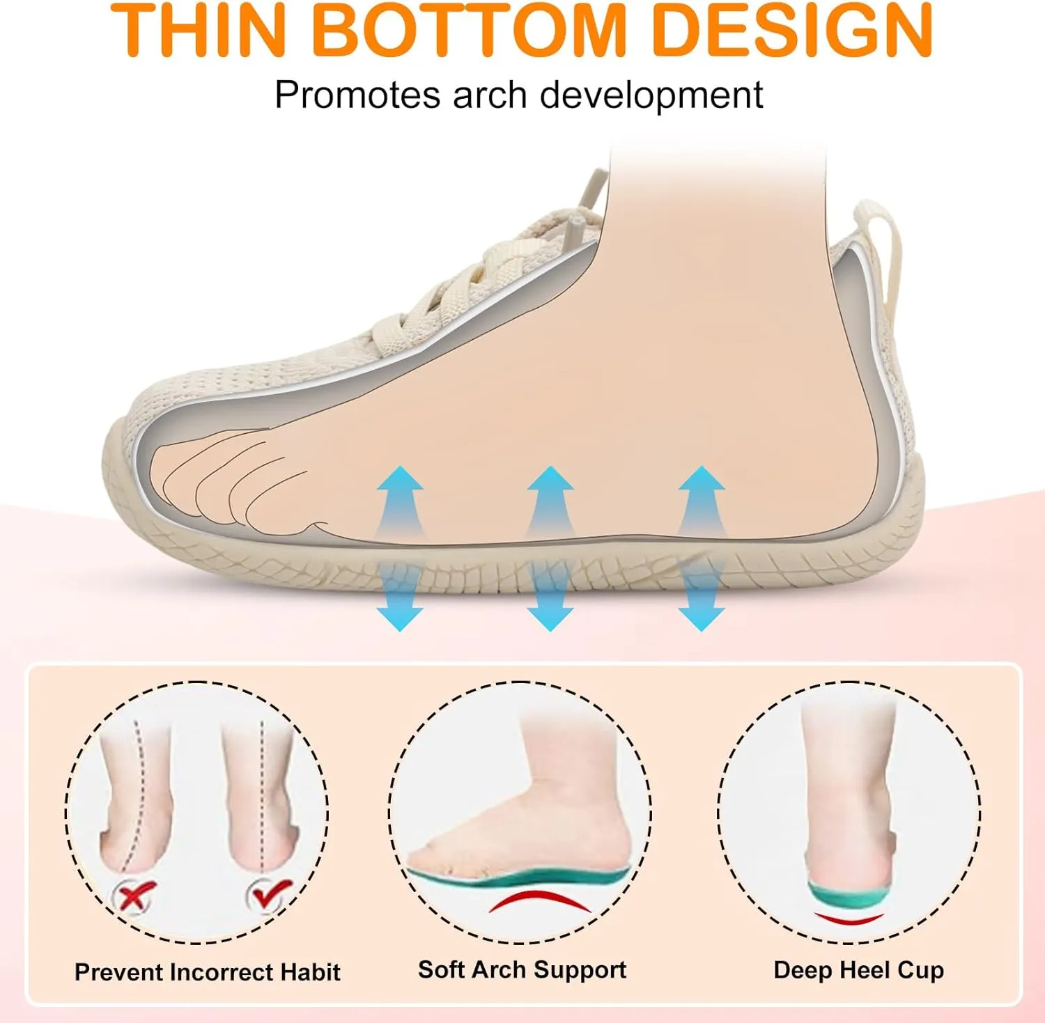 L-RUN Toddler Boys Girls Tennis Shoes Breathable Comfortable Barefoot Wide Summer School Walking Sneakers Baby First Walking Shoes