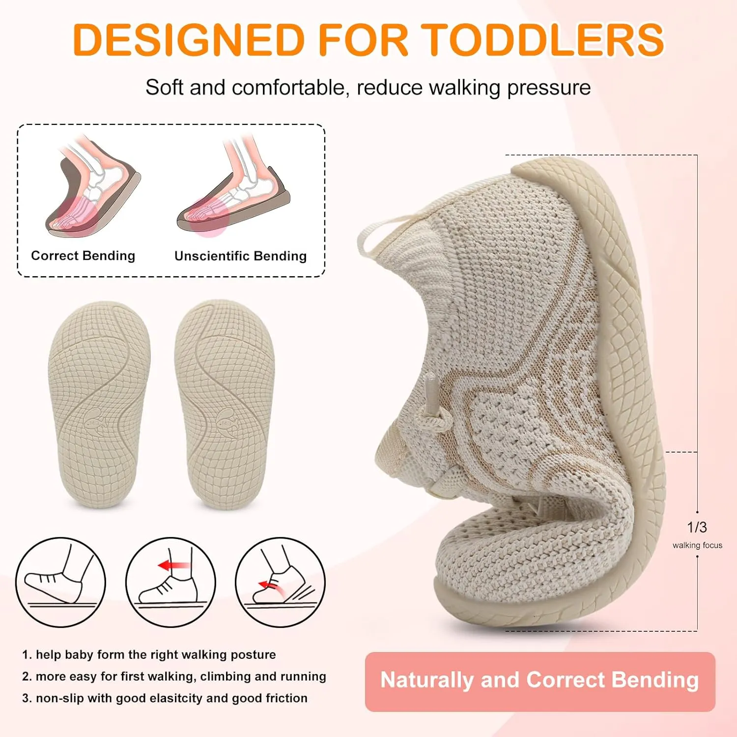 L-RUN Toddler Boys Girls Tennis Shoes Breathable Comfortable Barefoot Wide Summer School Walking Sneakers Baby First Walking Shoes