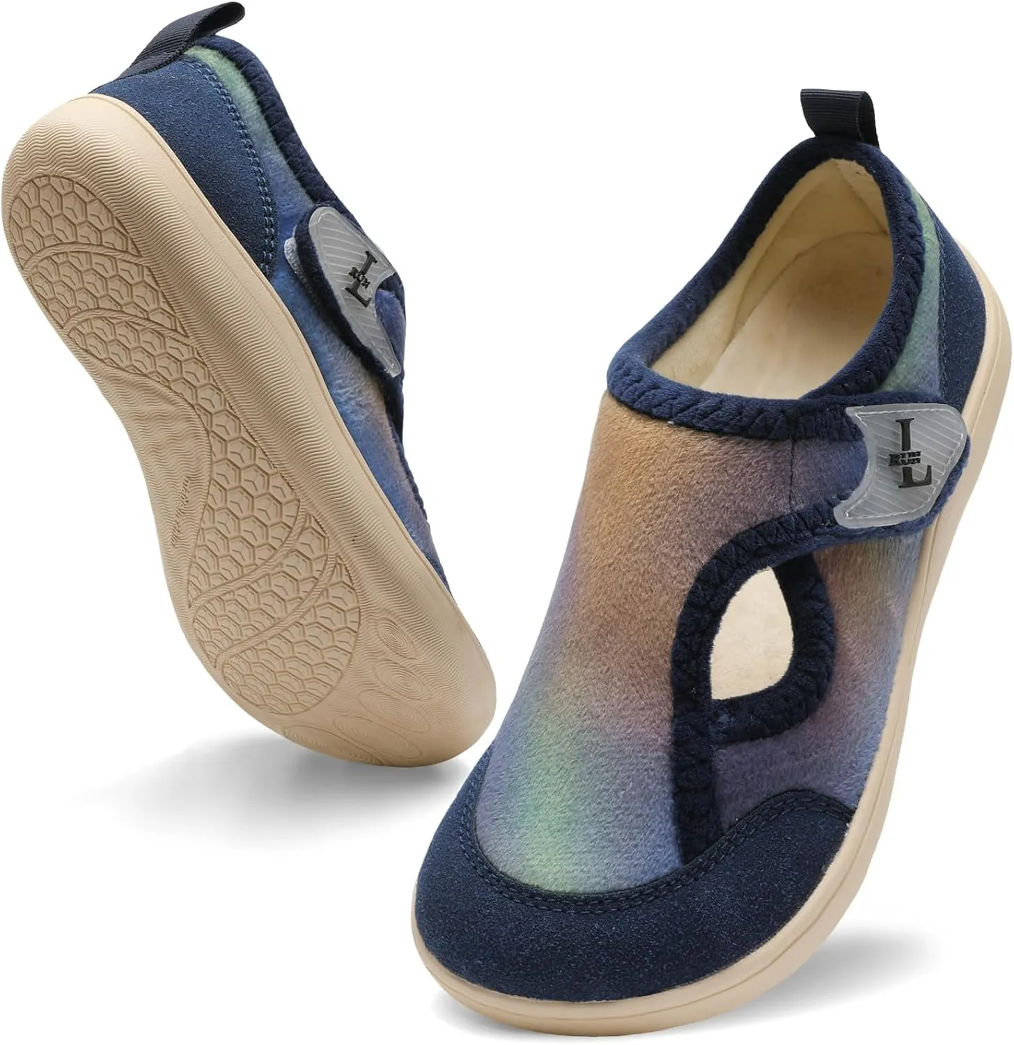 L-RUN Womens Wide Toe Box Barefoot Diabetic Shoes - Ladies House Slippers for Indoor and Outdoor