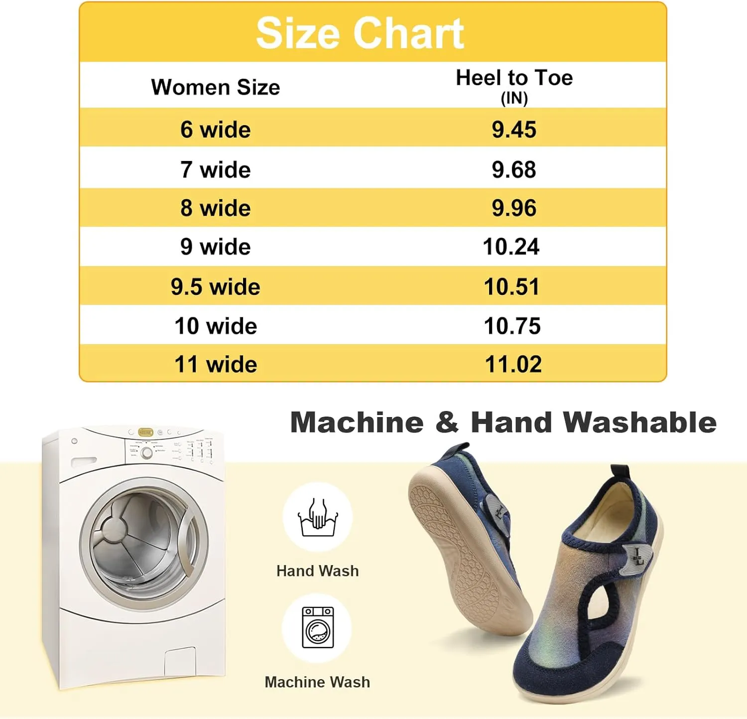 L-RUN Womens Wide Toe Box Barefoot Diabetic Shoes - Ladies House Slippers for Indoor and Outdoor