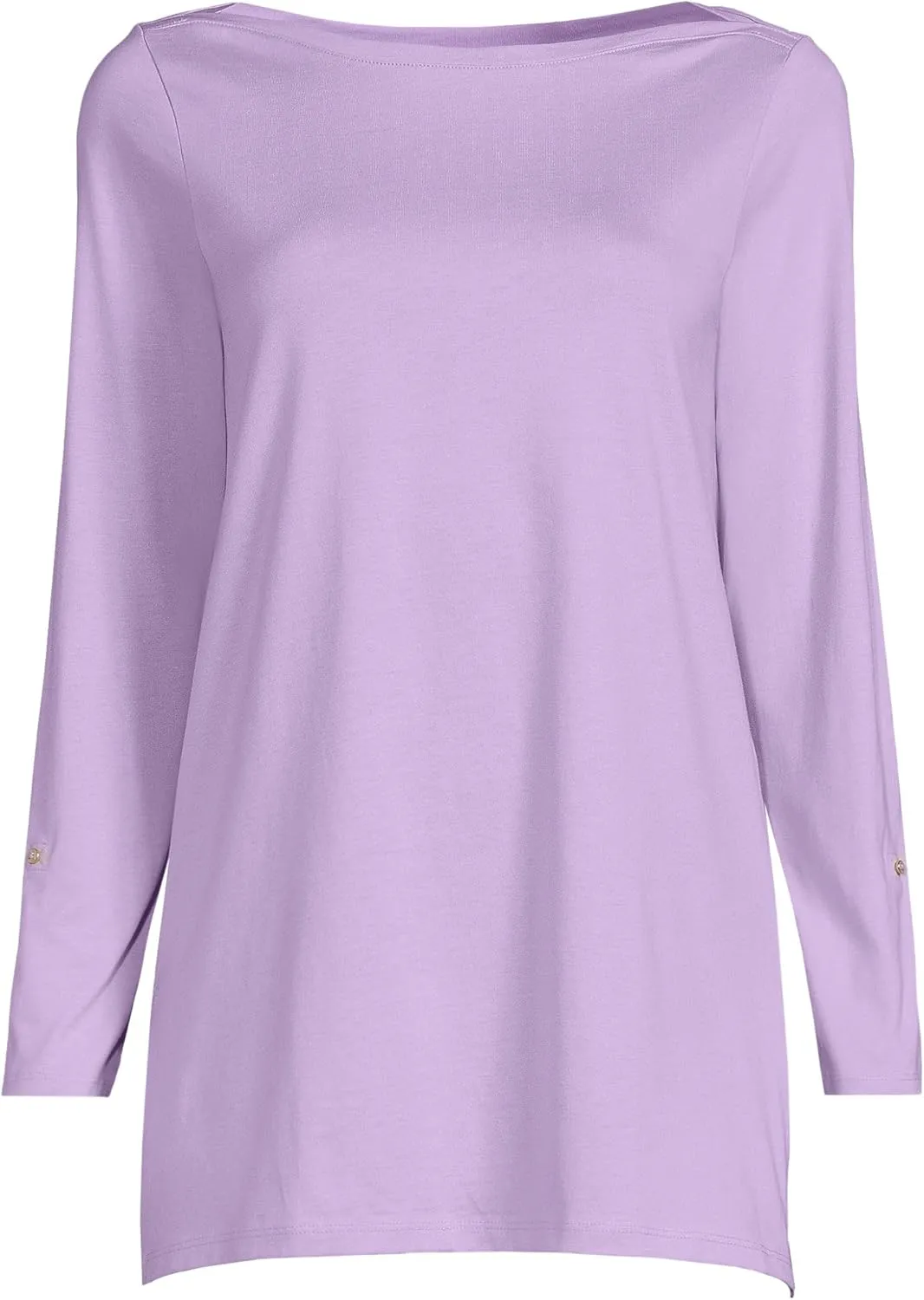 Lands' End Women's American-Grown Supima Cotton Adjustable 3/4 Sleeve Boatneck Tunic