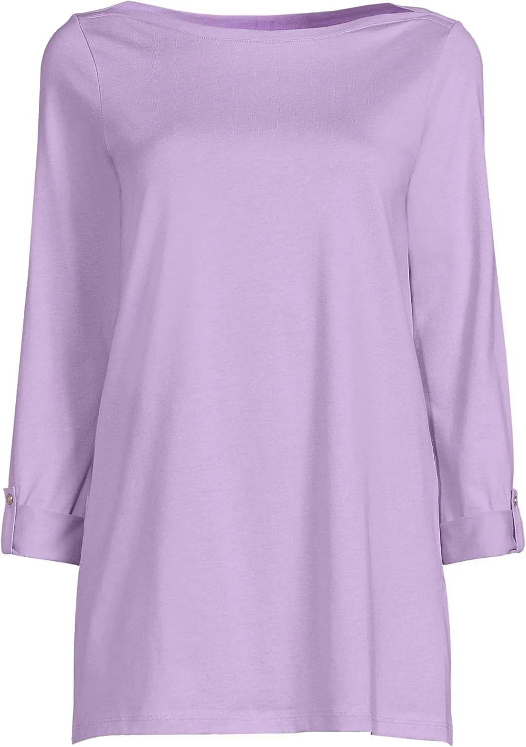 Lands' End Women's American-Grown Supima Cotton Adjustable 3/4 Sleeve Boatneck Tunic