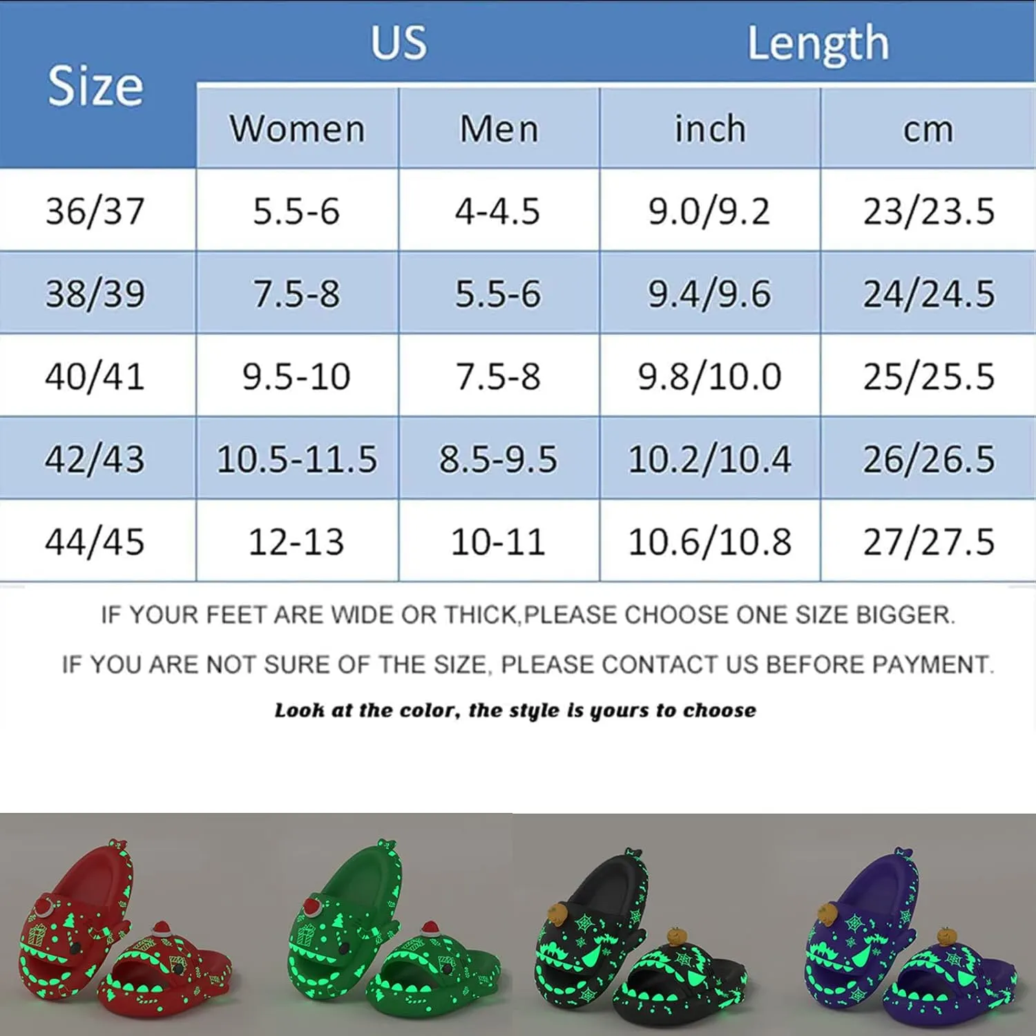 LELEBEAR Halloween Christmas Shark Slippers,3D Cartoon Shark Slides Glow in Dark,Beach Open Toe Shower Sandals for Women Men