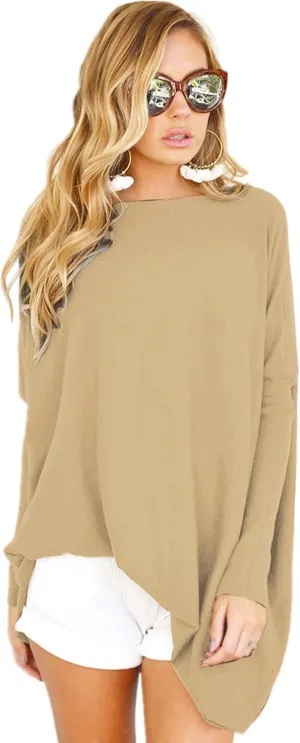 LETSRUNWILD Tunic Tops to Wear with Leggings Fall Dressy Long Sleeve Oversized Sweaters T Shirts for Women