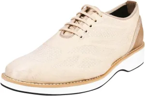 LIBERTYZENO Mens Canvas Textile & Suede Leather Adults Lace Up Casual Shoes for Prom Graduation