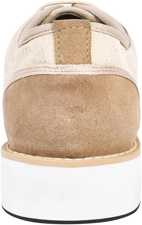 LIBERTYZENO Mens Canvas Textile & Suede Leather Adults Lace Up Casual Shoes for Prom Graduation