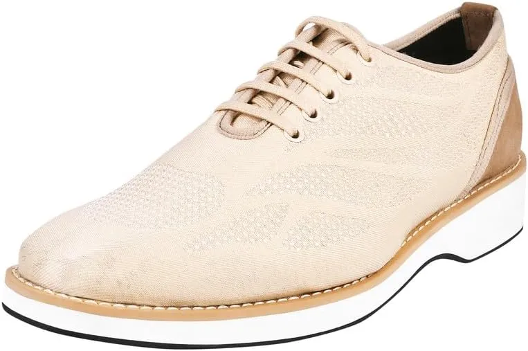 LIBERTYZENO Mens Canvas Textile & Suede Leather Adults Lace Up Casual Shoes for Prom Graduation