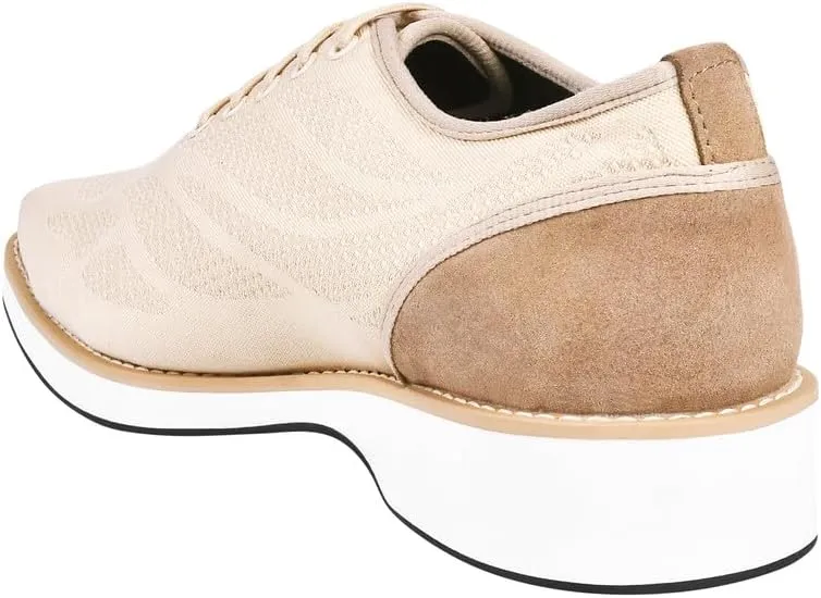 LIBERTYZENO Mens Canvas Textile & Suede Leather Adults Lace Up Casual Shoes for Prom Graduation