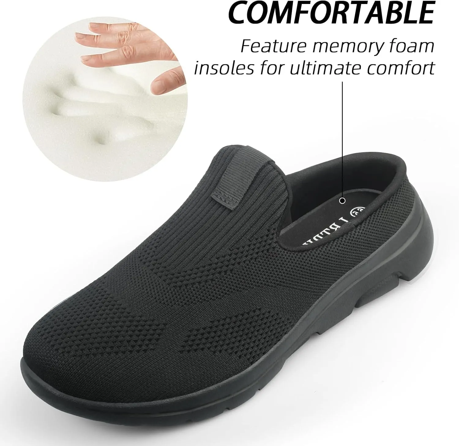 Lightweight Slip On Shoes for Women Comfort Mules Breathable Mesh Walking Slipper