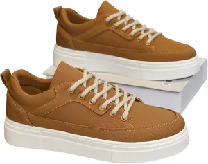 lilaBelle]Men's -Season Canvas Platform Shoes | Anti-Odor Breathable Design, 2.5cm Height Increase with Non-Slip Sole, Vintage Style Casual Footwear for Teens/Adults, Festival-Ready UK Streetwear