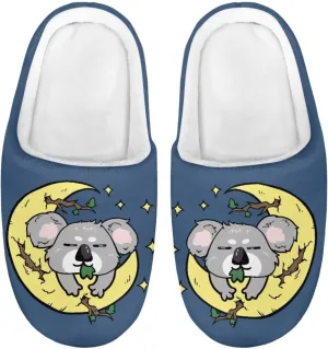 Little Girls Slippers Indoor Comfort Cute Pattern Size 9-15 White