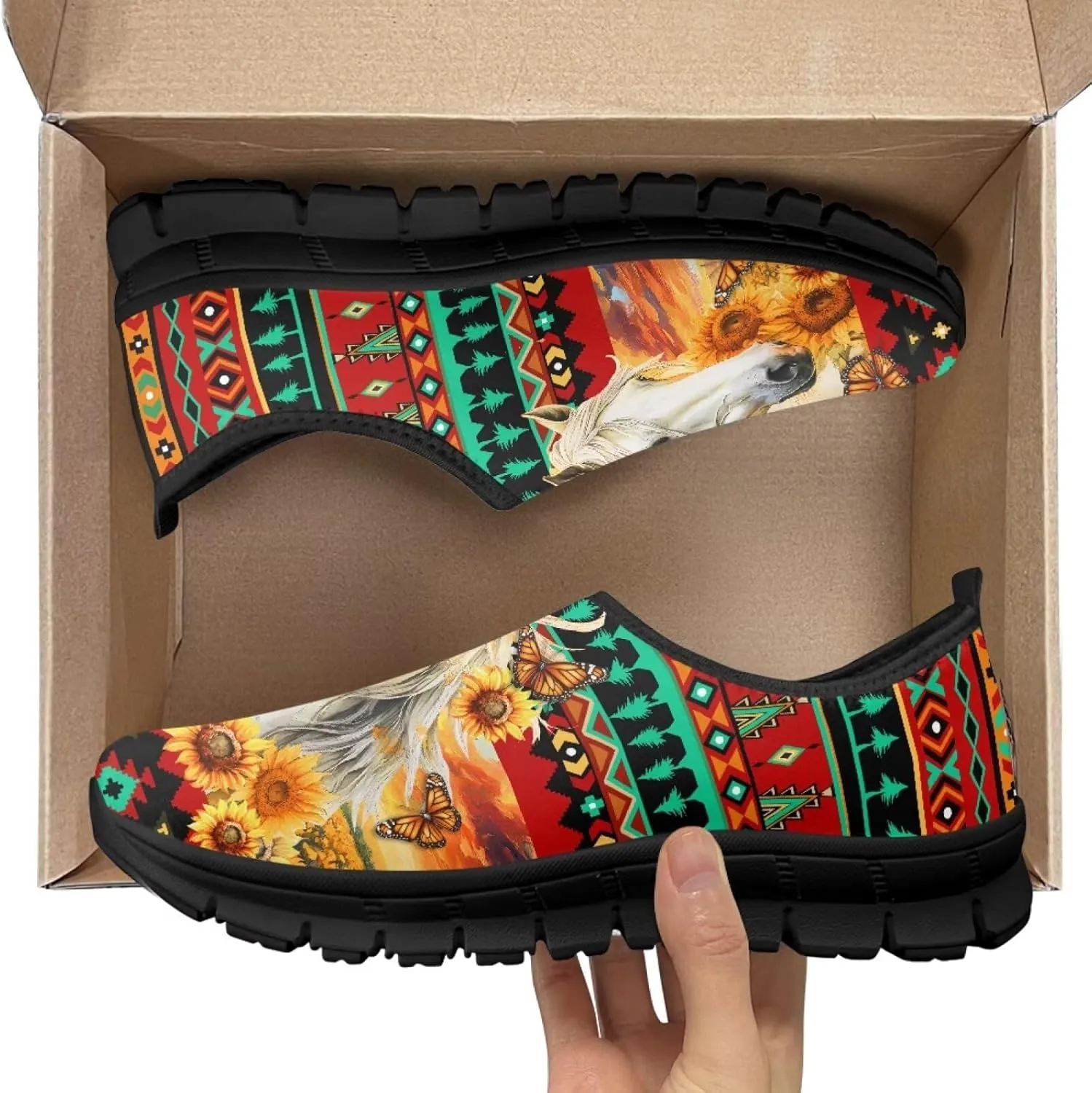 Low-Cut Animals Pattern Casual Shoes - Walking Shoe Women, Tennis Sneakers, Polyester Fabric Breathable Footwear