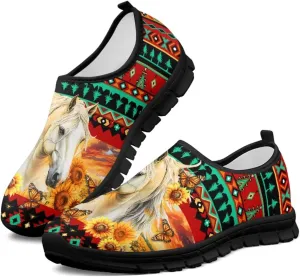 Low-Cut Animals Pattern Casual Shoes - Walking Shoe Women, Tennis Sneakers, Polyester Fabric Breathable Footwear
