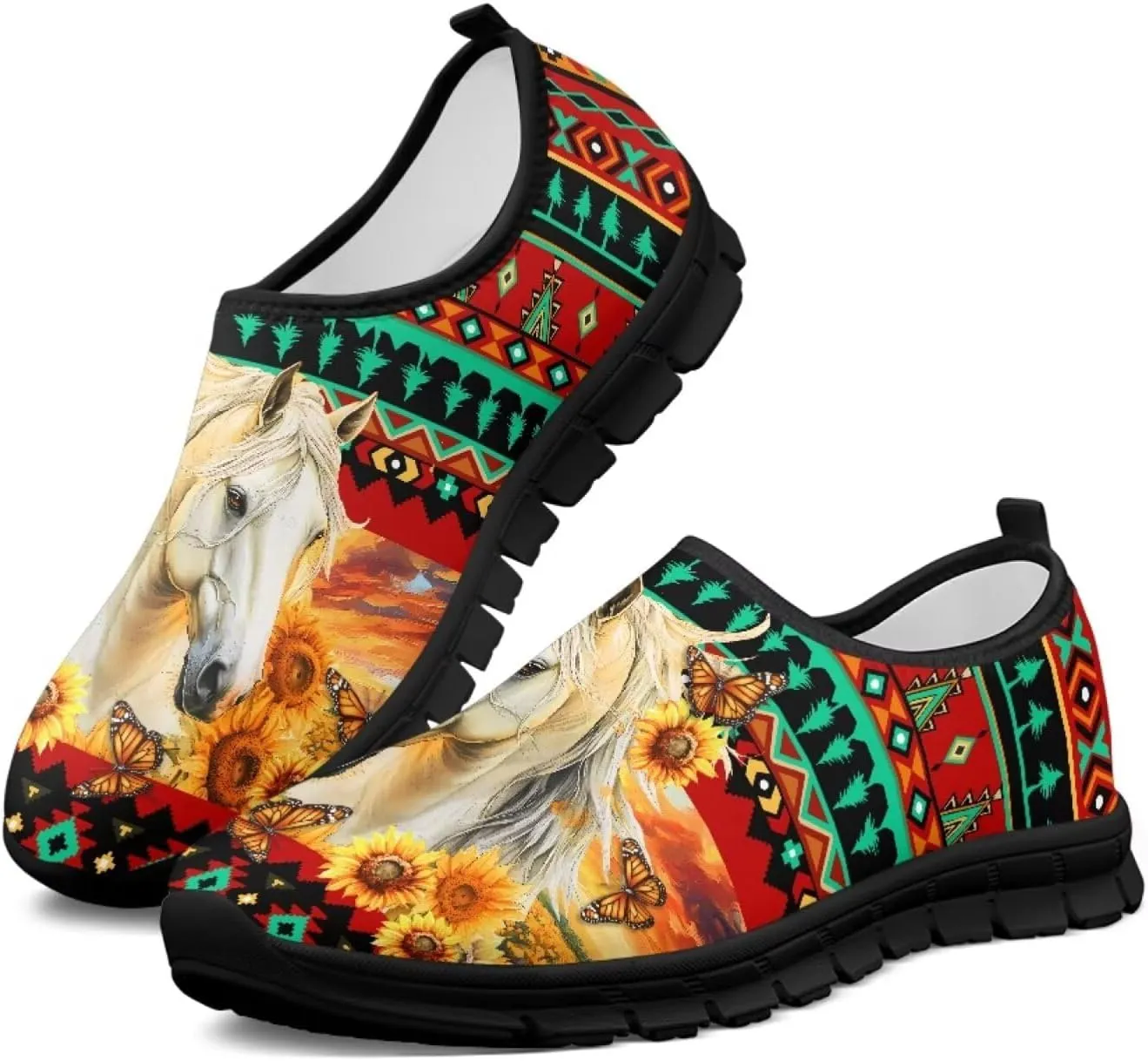 Low-Cut Animals Pattern Casual Shoes - Walking Shoe Women, Tennis Sneakers, Polyester Fabric Breathable Footwear