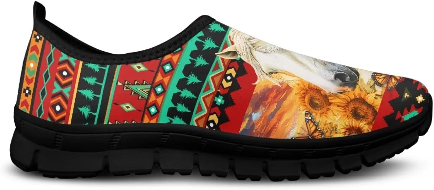 Low-Cut Animals Pattern Casual Shoes - Walking Shoe Women, Tennis Sneakers, Polyester Fabric Breathable Footwear