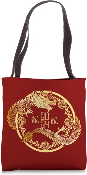Lucky Money Red Envelope Red Pocket Dragon Year Ingot Coin Tote Bag