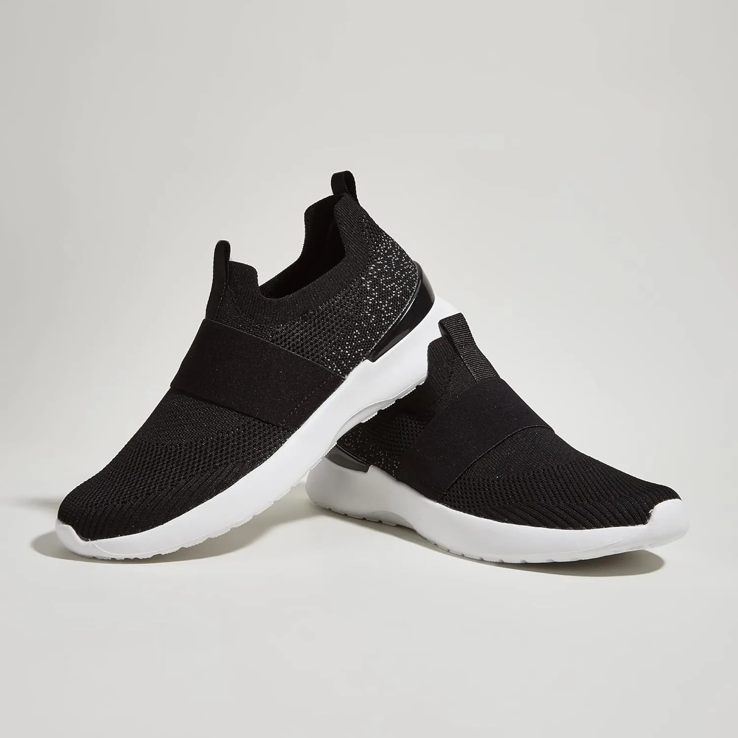 LUCKY STEP Women 's Mesh Slip on Walking Shoes Elastic Sock Comfortable Breathable Lightweight Fashion Sneaker