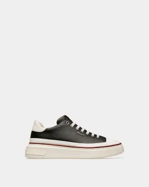 Maily Leather Sneakers In Black & White
