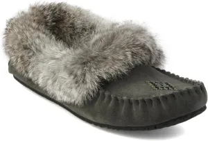 Manitobah Street Moccasin - Womens Outdoor Slipper, Fleece-Lined, Suede Leather, Turtle Rubber Sole