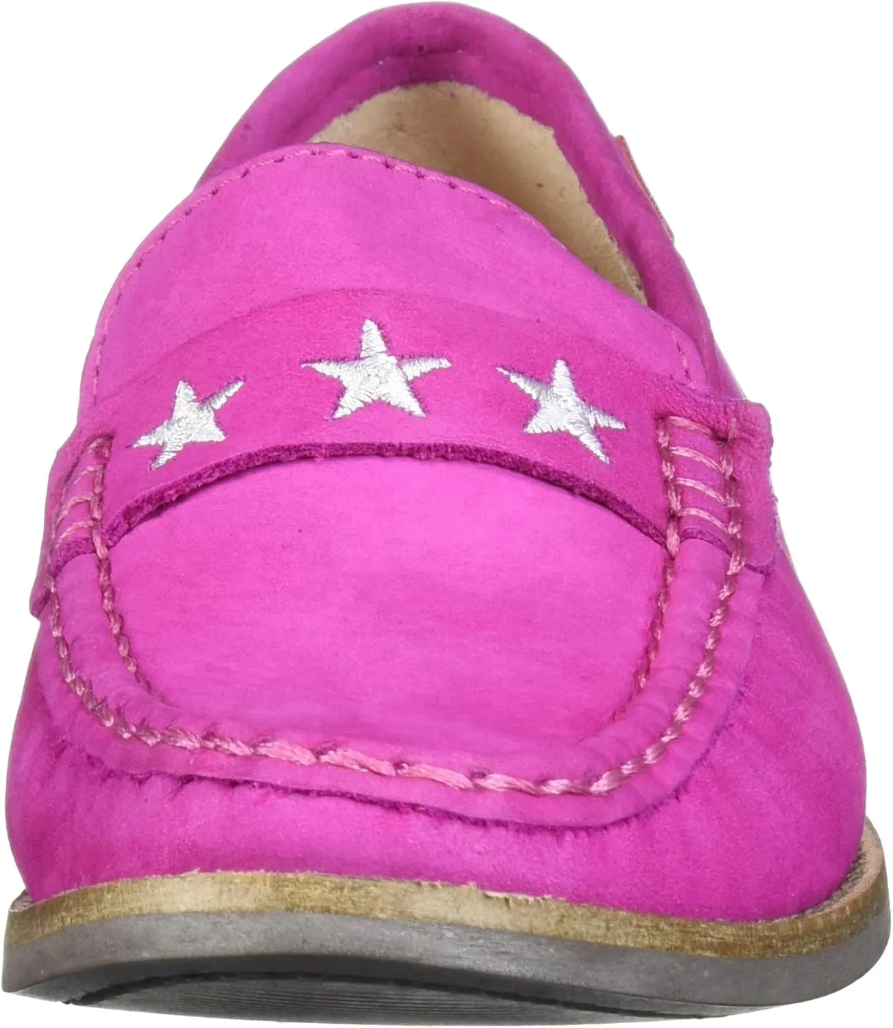 Marc Joseph New York Unisex-Child Leather Loafer with Gold Embroidered Star