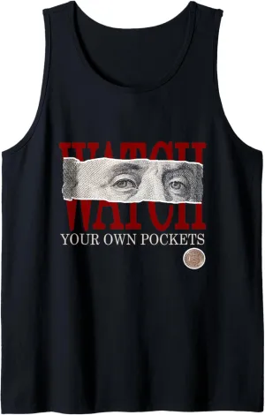 Maroon Burgundy Watch Your Own Pockets Maroon Graphic Tank Top