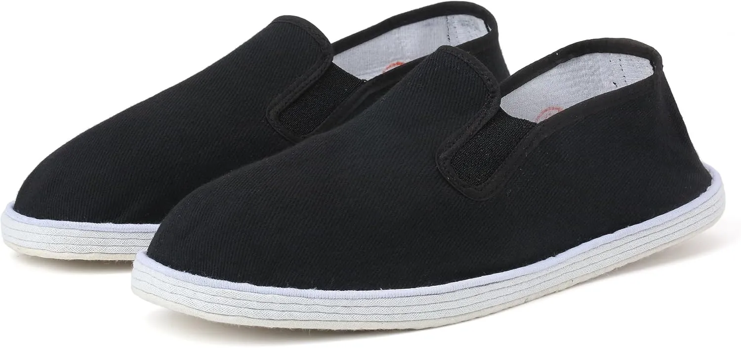 Martial Art Cloth Shoes Kung Fu Tai Chi Cotton Sole Canvas Shoes Black