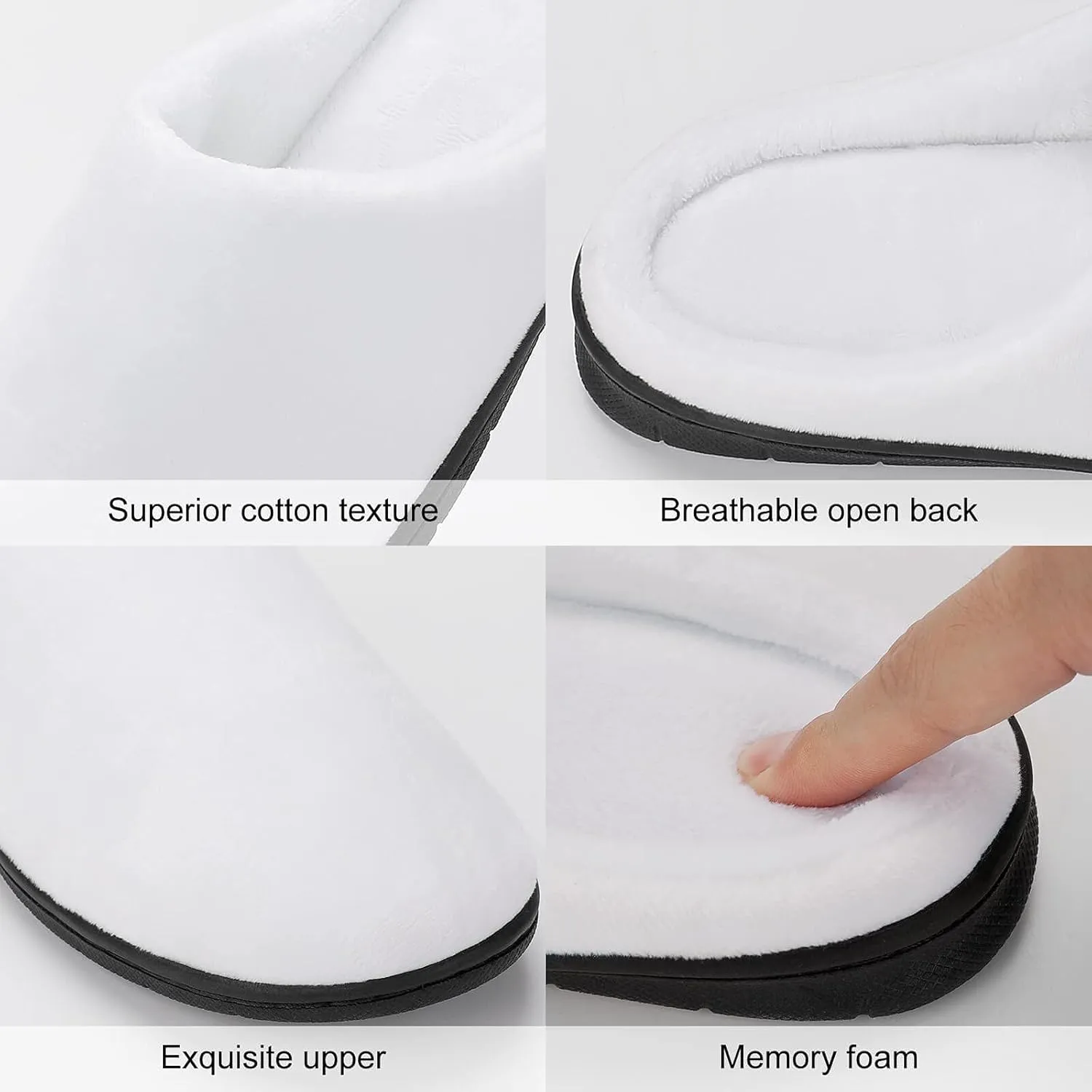 Math Science Plush Slipper Easy On/Off Funny Footwear Cotton House Shoes for Men Indoor Outdoor